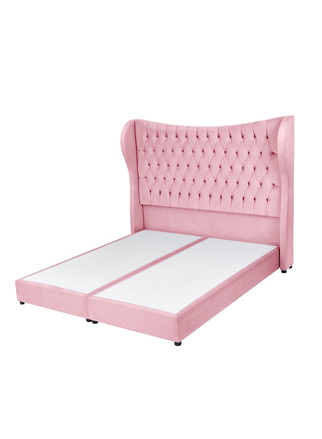 House One Shasho | Velvet Bed Frame - Dark Pink 