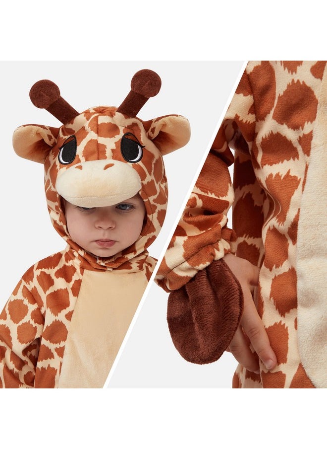 Spooktacular Creations - Halloween Unisex Baby Giraffe Costume, Infant Animal Costume With A 3D-Hood For Toddler Halloween Dress Up, Animal Themed Party (18-24 Months) - Image 1