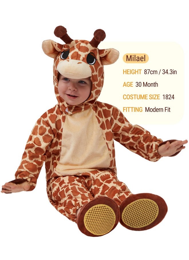 Spooktacular Creations - Halloween Unisex Baby Giraffe Costume, Infant Animal Costume With A 3D-Hood For Toddler Halloween Dress Up, Animal Themed Party (18-24 Months) - Image 1