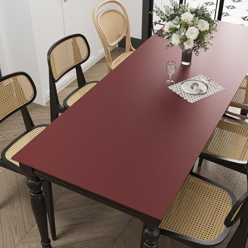 VaryPaper 15.7" x 78.7" Brick Red Contact Paper Peel and Stick Matte Red Wallpaper Self Adhesive Thick Red Wall Paper Roll Waterproof Removable Vinyl Wallpaper for Walls Cabinets Countertops - Image 2