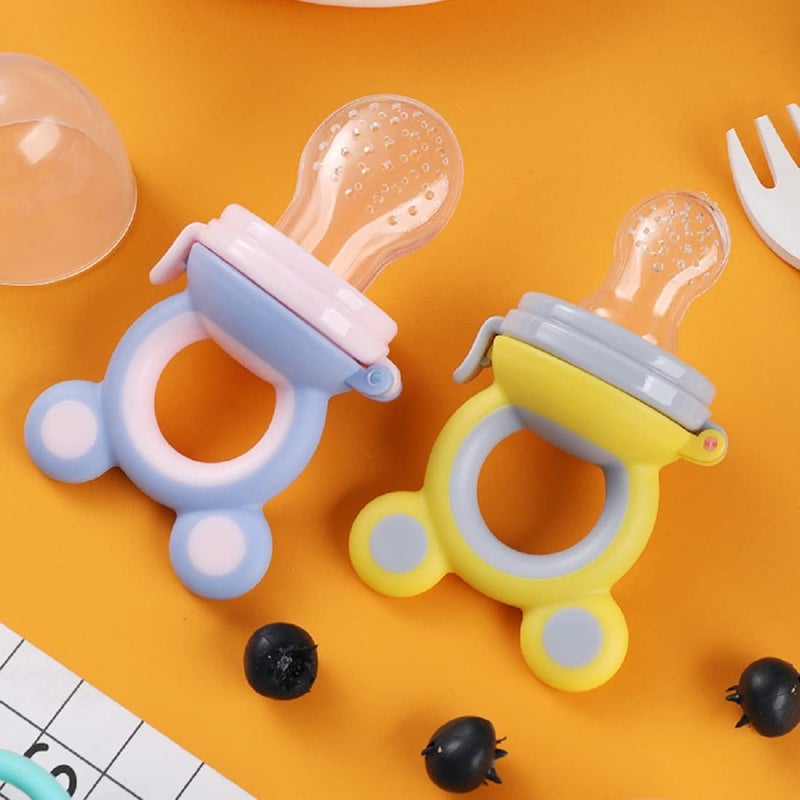 Alya The Cheeky Kidzz Baby Smart Medicine Needle Feeder Squeeze Medicine Dropper Multi-Functional Teether Case and Baby Food Fruit Nibbler Teether BPA Free (Design 3000) - Image 5