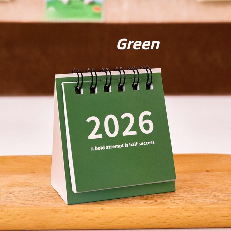 تقويم مكتبي صغير 2026 باللون الأحمر، مقاس 2.95 بوصة × 2.56 بوصة، تقويم محمول وجيب صغير للطلاب، زينة مكتبية، هدايا للمكاتب وعلامات العطلات. - Image 3