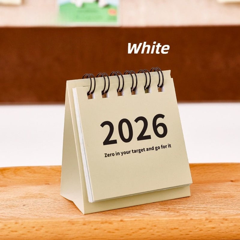 تقويم مكتبي صغير 2026 باللون الأحمر، مقاس 2.95 بوصة × 2.56 بوصة، تقويم محمول وجيب صغير للطلاب، زينة مكتبية، هدايا للمكاتب وعلامات العطلات. - Image 2