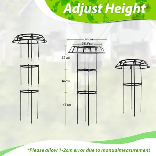 HASTHIP® 105cm Garden Plant Support Cages Stakes, Standing Trellis, Plastic Creeper Support Stands, Climbing Trellis for Plants Outdoor Indoor Plant Trellis for Flower Pots - Image 3