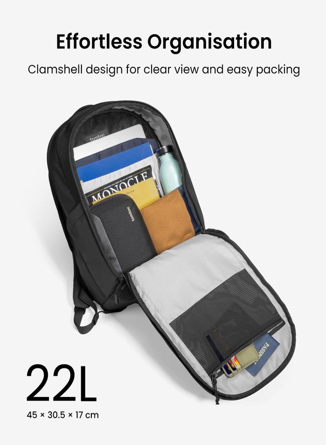 tomtoc 16-Inch Laptop Backpack, 22L Lightweight Daypack, Protective Organized Work Bag for Office, Daily Commute, Weekends & Everyday Carry - Image 4