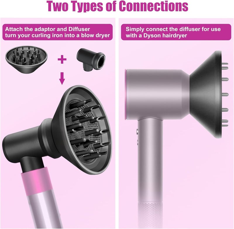 Chuancheng Diffuser and adapter for Dyson Airwrap Styler for Airwrap Styler in a hair dryer combination - Image 4
