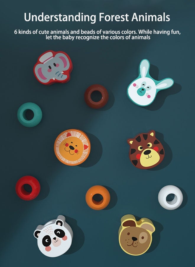 XIANGYU JHTOY-435-A Wooden Bead Maze Toy Animal Beads Multi Functional Sensory Toy for Kid Early Education - Image 3