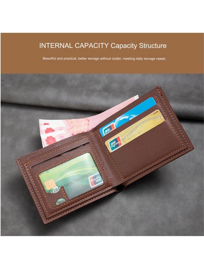 Men's Wallet, Short Business Wallet, Middle-aged And Young People, Horizontal Style, Light Luxury, Multiple Card Slots, Black  - Image 5