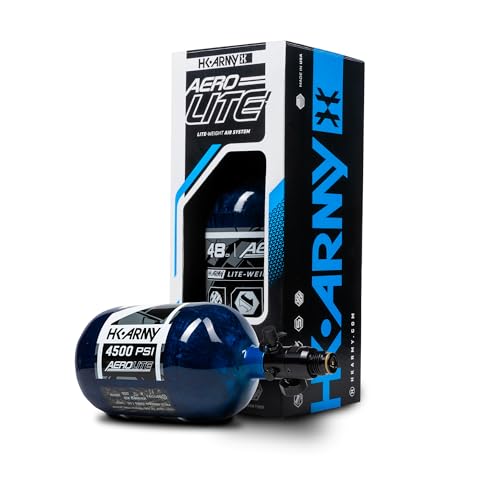 HK Army Aerolite Aerolite Air System - 48ci/4500psi Lightweight Carbon Fiber Tank with 800psi Regulator for Paintball & Airsoft Gear - Blue - Image 2