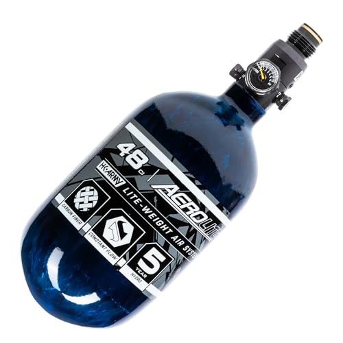 HK Army Aerolite Aerolite Air System - 48ci/4500psi Lightweight Carbon Fiber Tank with 800psi Regulator for Paintball & Airsoft Gear - Blue - Image 1