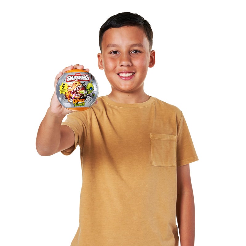 ZURU SMASHERS Smashers Dino vs Aliens Planet 2 Pack by ZURU â€“ Smashable Capsule Toy with Dino & Alien Figures, 5 Surprises Inside, Collectible Novelty Toy for Kids Ages 3+ - Image 3