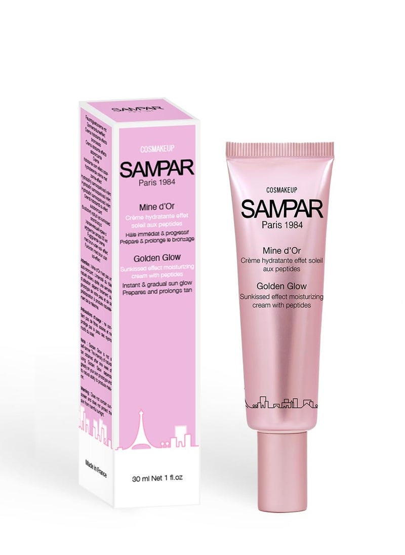 Sampar Golden Glow - Illuminating Face Moisturizer with Vitamin C & Antioxidants - Enhances Skin Radiance, Reduces Fine Lines & Boosts Glow - For All Skin Types - Cruelty-Free, 1 oz  - Image 1