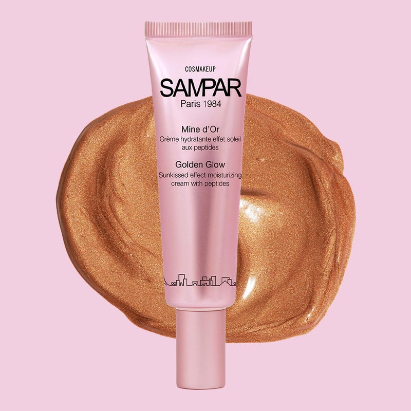 SAMPAR Golden Glow - Illuminating Face Moisturizer with Vitamin C & Antioxidants - Enhances Skin Radiance, Reduces Fine Lines & Boosts Glow - For All Skin Types - Cruelty-Free, 1 oz - Image 4