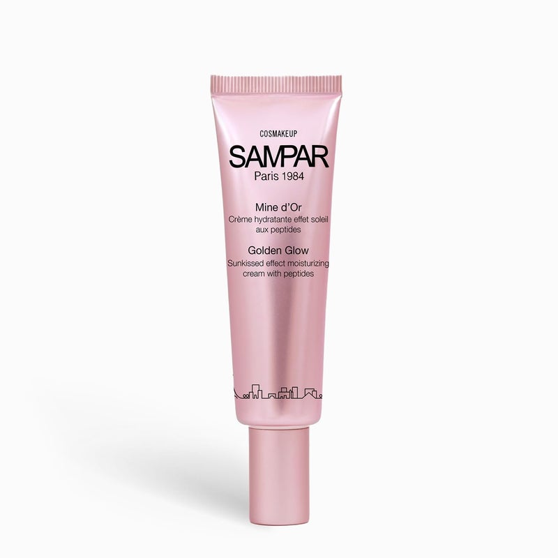 SAMPAR Golden Glow - Illuminating Face Moisturizer with Vitamin C & Antioxidants - Enhances Skin Radiance, Reduces Fine Lines & Boosts Glow - For All Skin Types - Cruelty-Free, 1 oz - Image 1