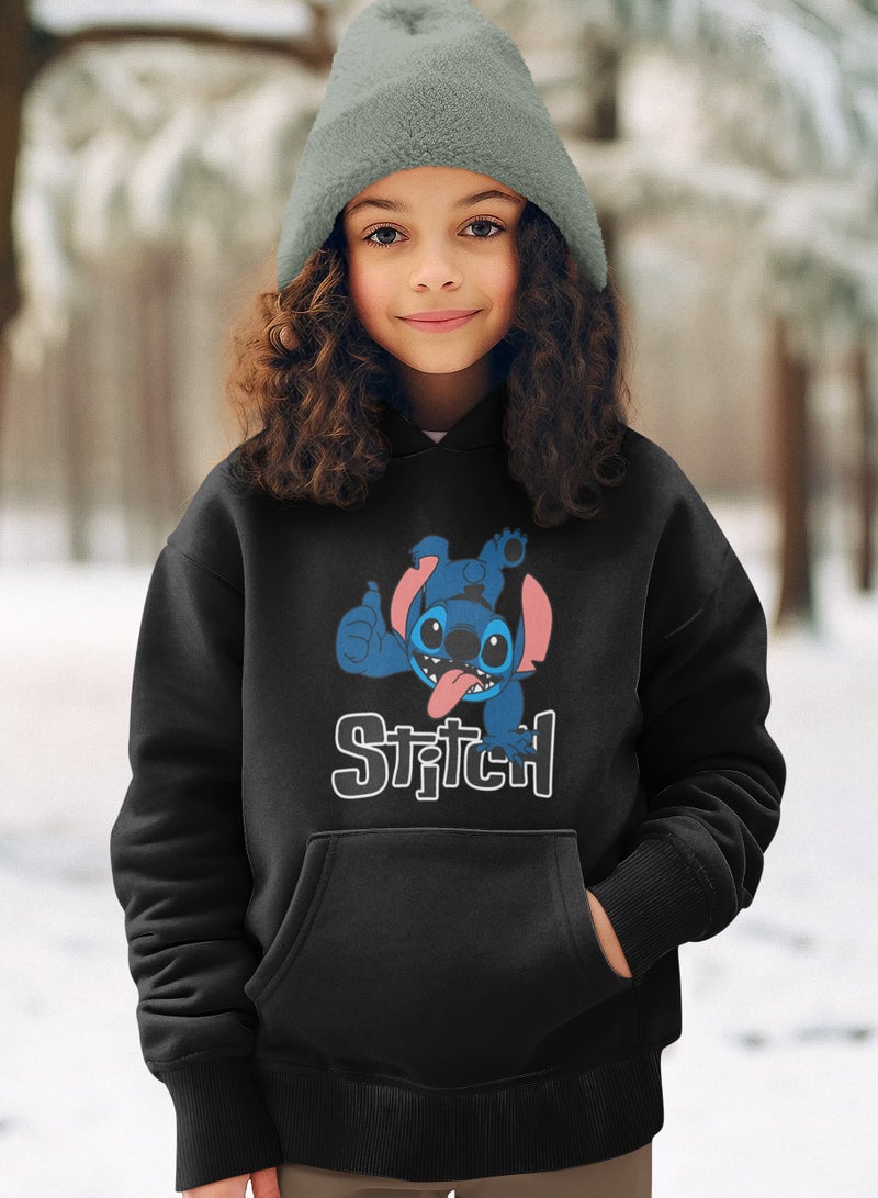 ZOOM Cute Stitch Now In Black Hoodie 