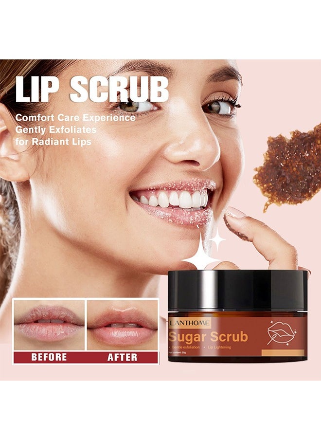 Lanthome Suger Scrub-Brown Sugar Lip Scrub，Lip Exfoliator and Moisturizer For Dry Chapped Lips  - Image 1