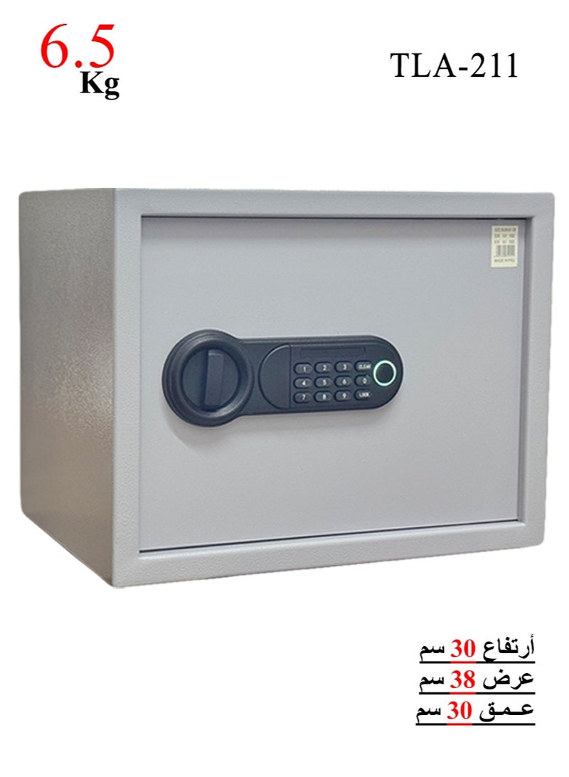 Luxury Fire-Resistant Digital Security Safe With Fingerprint and Electronic Number Pad And Lock And Physical  Key 30*38*30 cm 6.5Kg - Image 1