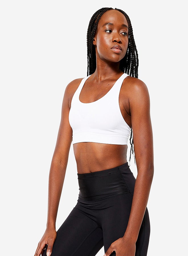 DECATHLON Women's Seamless Muscle Back Medium-Support Sports Bra - Image 1