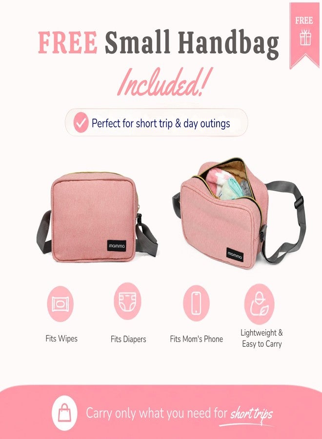 MAMMA Diaper Bag for Mothers for Travel | Baby Bag for Mother Travel, Diaper Bags for Mom and Hospital Bag for Delivery Women Includes Small Diaper Handbag for Day Outings with 9 Month Warranty - Image 2