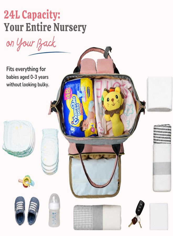 MAMMA Diaper Bag for Mothers for Travel | Baby Bag for Mother Travel, Diaper Bags for Mom and Hospital Bag for Delivery Women Includes Small Diaper Handbag for Day Outings with 9 Month Warranty - Image 3