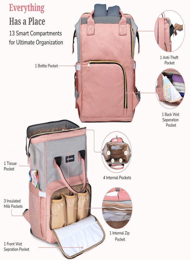 MAMMA Diaper Bag for Mothers for Travel | Baby Bag for Mother Travel, Diaper Bags for Mom and Hospital Bag for Delivery Women Includes Small Diaper Handbag for Day Outings with 9 Month Warranty - Image 4