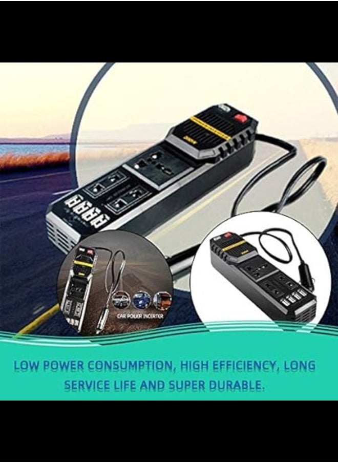 Generic - 200W Mini Car Vehicle Inverter DC 12V to AC 220V USB Output High-power Power Inverter Small Car Special Edition - Black - Image 1