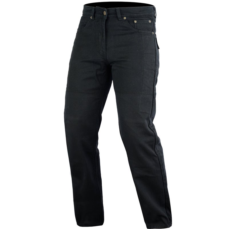 Generic Bikers Gear Australia Unisex Dkj1001blk-36l Motorcycle Black Classic Cut jeans with DuPontTM KEVLAR ARAMID FIBRE Removable Armour, Black, 36L UK 46L EU  - Image 1