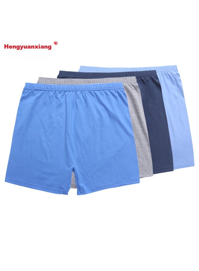 Hengyuanxiang Hengyuanxiang Men's Underwear, Loose-fitting Large Size Pure Cotton Boxer Briefs For Middle-aged And Elderly Men, Dad's Underwear, Pure Cotton Combination One  - Image 5