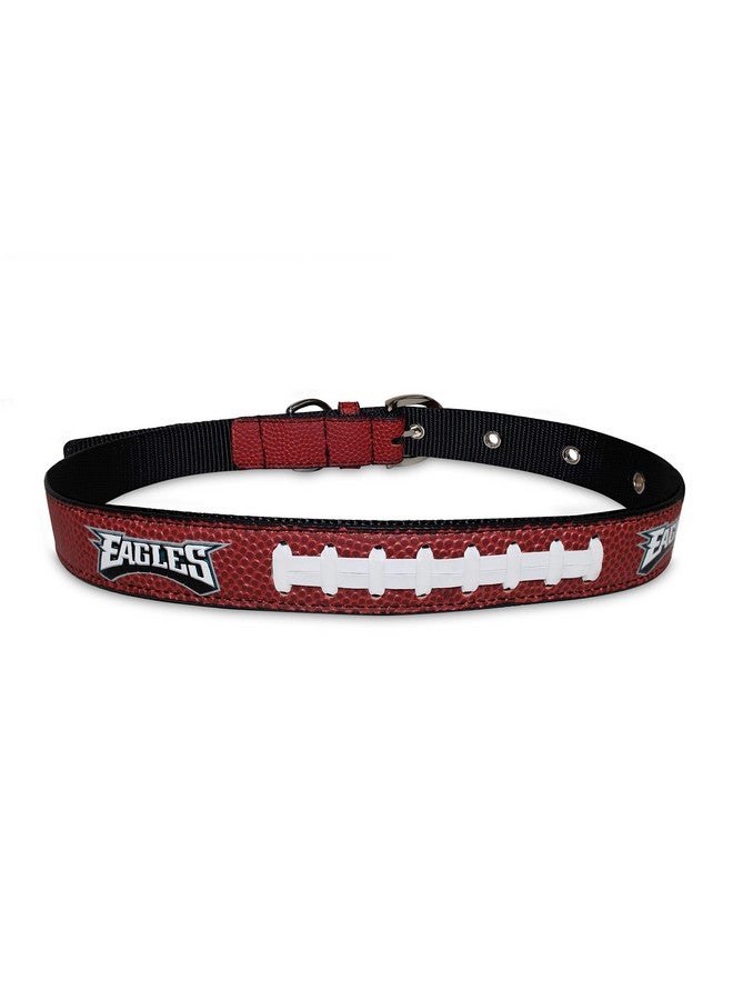 Pets First Tough Leather Pet Collar NFL Philadelphia Eagles Premium Dog Collar, Limited Edition, Size Large. Best & Strongest Heavy-Duty Dog Collar!, Large (20-29"" Long & 1"" Wide) (PHL-3081-LG) - Image 1