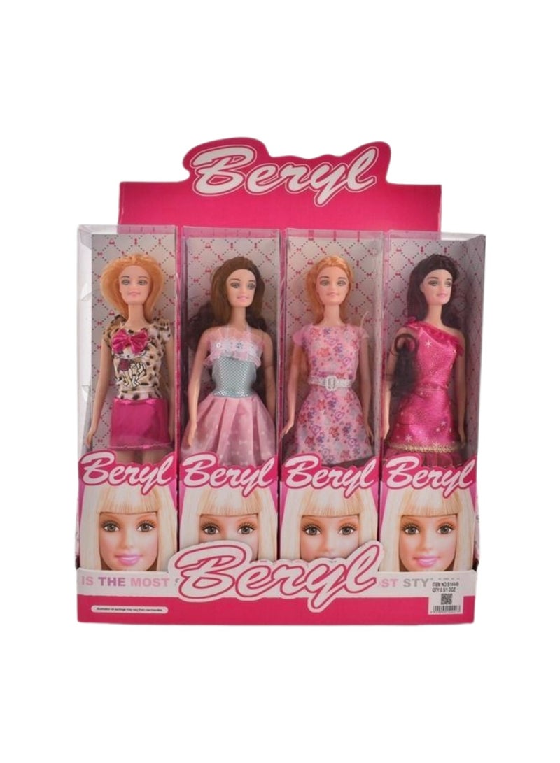 Fashion Doll Toy For Girls 4pcs