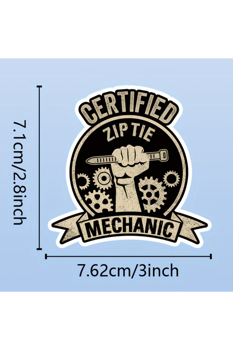 إيروريكس ملصقات دراجات نارية معتمدة برباط سحابي، قطعة واحدة، مضحكة، لفني ميكانيكي كهربائي بناء مياه.
