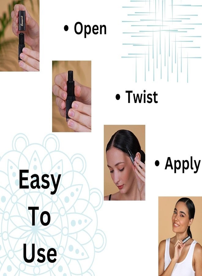 جينزي قلم صبغة الشعر جينزي الطبيعي الأسود للرجال والنساء | تغطية فورية لجذور الشعر الرمادية | صبغة شعر مؤقتة مقاومة للماء والعرق وغير سامة | قلم تغطية سريع للشعر | لمسة نهائية مطفية تدوم طويلاً، 3.5 غرام - Image 3