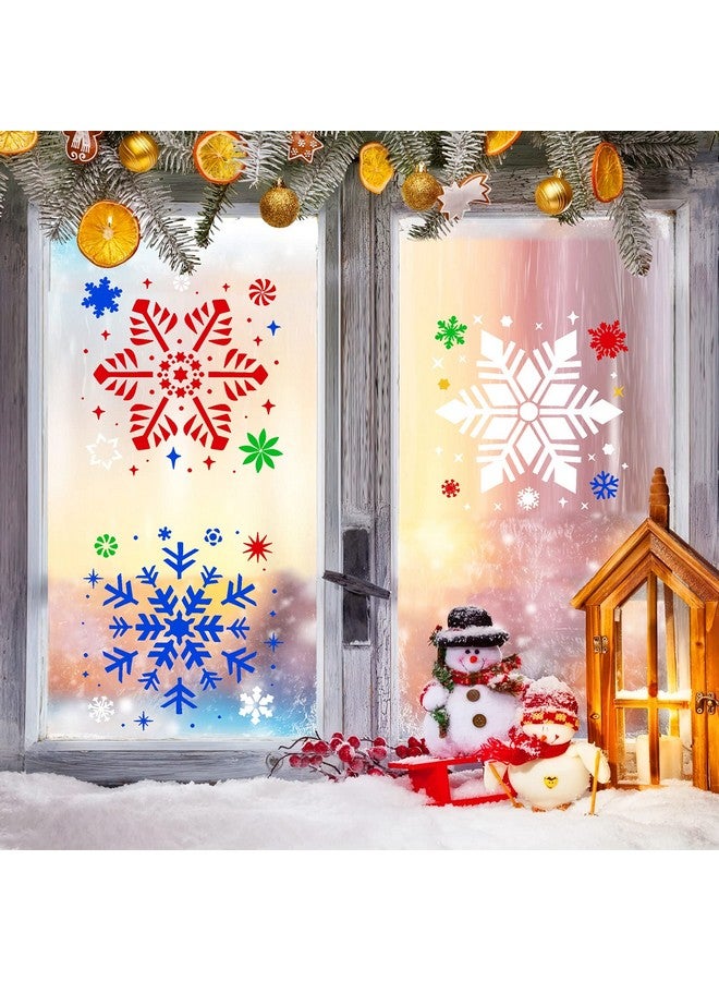 Konsait Hristmas Snowflake Stencil Template, Konsait 6Pack Reusable Plastic Craft Drawing Painting Template, Xmas Stencils For Greeting Cards, Wall, Wood, Face, Cookie, Cake,Biscuit,Coffee Decor - Image 5