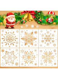 Hristmas Snowflake Stencil Template, Konsait 6Pack Reusable Plastic Craft Drawing Painting Template, Xmas Stencils For Greeting Cards, Wall, Wood, Face, Cookie, Cake,Biscuit,Coffee Decor - pzsku/ZC641BB2A5169C3494414Z/45/_/1734348184/2670eedb-c429-49c8-b2e6-f9d74855e762