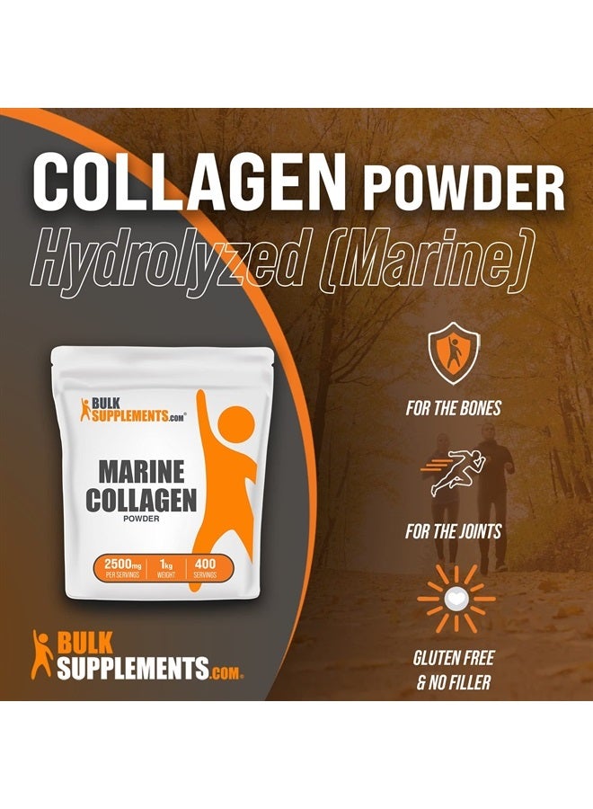 BULKSUPPLEMENTS.COM Marine Collagen Powder - Collagen Supplement - Hydrolyzed Collagen Powder - Marine Collagen Peptides Powder - 2500mg of Fish Collagen Powder per Serving (1 Kilogram - 2.2 lbs) - Image 3