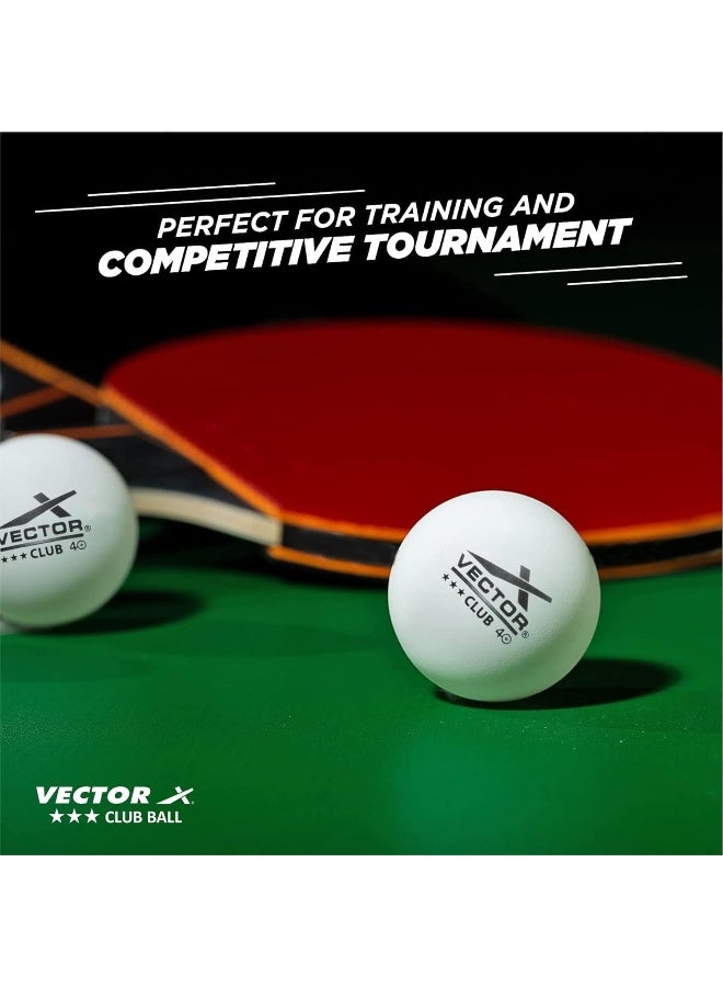 فيكتور أكس كرات تنس الطاولة Vector X Club Premium ABS - كرات تنس الطاولة المتينة للتدريب والمباريات - Image 5