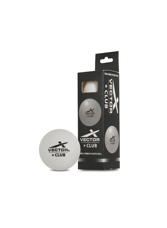 فيكتور أكس كرات تنس الطاولة Vector X Club الممتازة المصنوعة من مادة ABS - عبوة من 3 كرات | كرات تنس طاولة متينة للتدريب والمباريات - Image 1