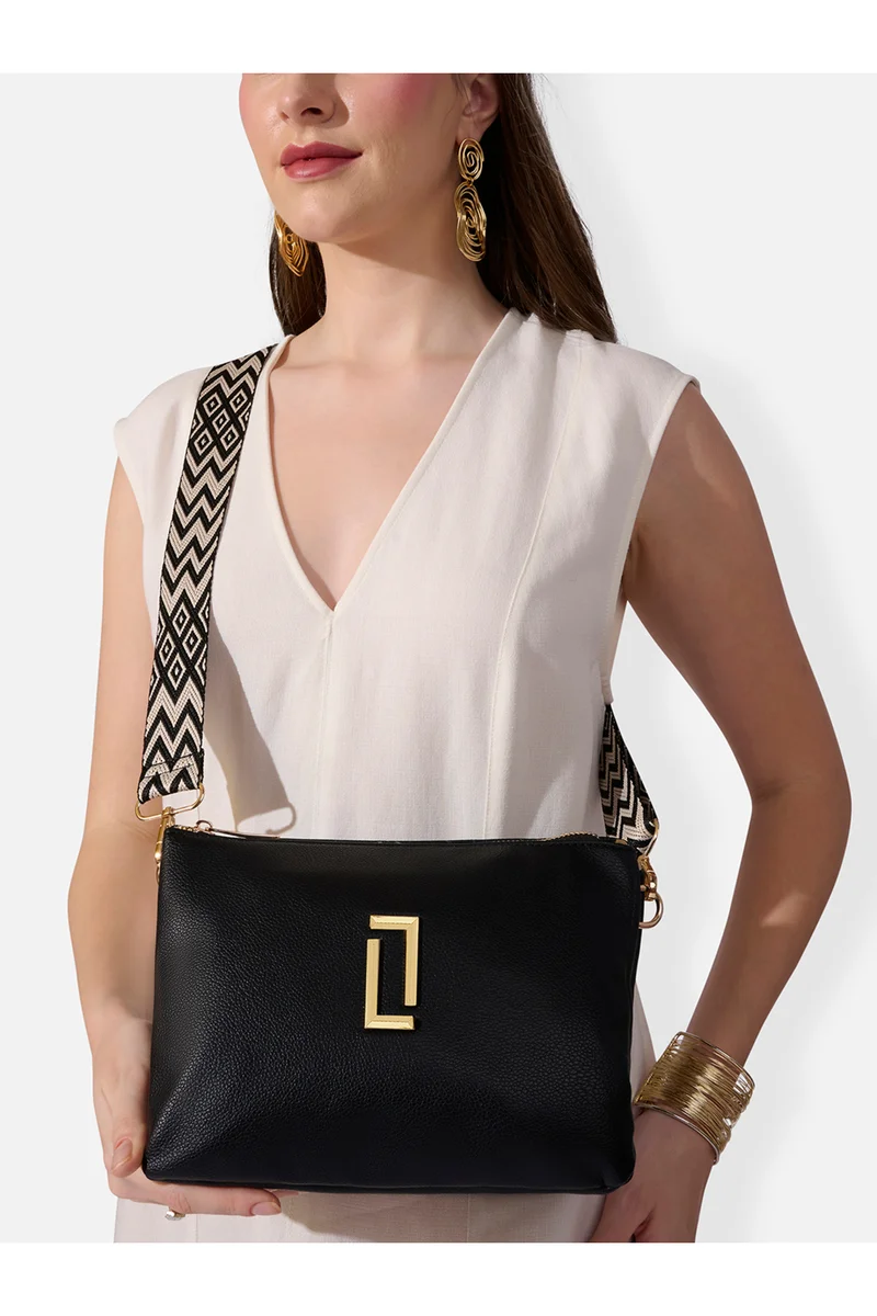Lavie Luxe Women's Milan26 5-Compartment Sling  (Black)