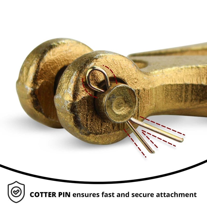 DC Cargo Mall خطاف الشحنة DC G70 5/16 (عبوة من 4) - خطاف Clevis الثقيلة لسلسلة 5/16 بوصة درجة 70 - لنقل شاحنات المقطورة - 4,700 رطل - Image 3