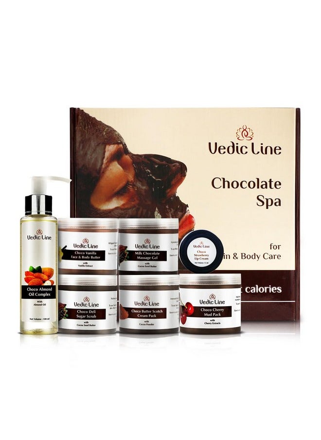 Vedic Line Vedicline Chocolate Facial Kit Reduce Wrinkles, Fine Lines & Dark Spots With Caramel, Cocoa Powder And Seasame Oil For More Radiant Skin, 515Ml  - Image 1