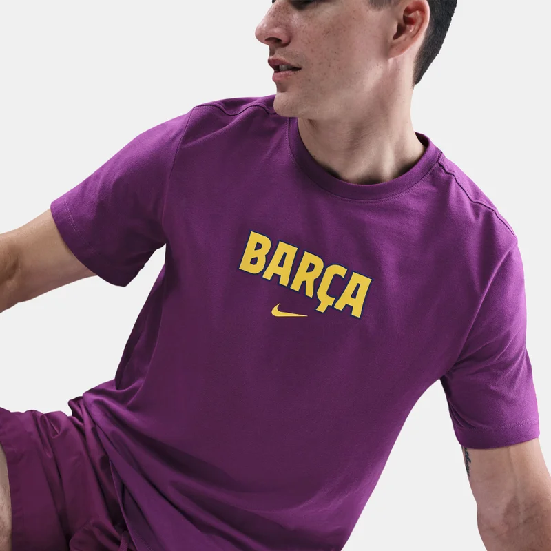 Nike Purple Men's FC Barcelona Wordmark T-Shirt for Men | Best Price UAE