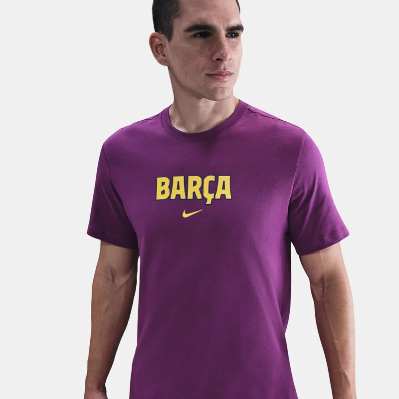 Nike Purple Men's FC Barcelona Wordmark T-Shirt for Men | Best Price UAE