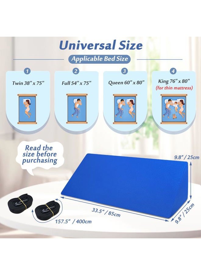 AOSSA Bed Rail Pillow Soft Foam Bolster Bed Rails for Elderly Adults Fall Protector Medical Bedside Safety Assisting Rail Bed Bumper Wedges for Elderly Positioning Hospital Bed Rail Padding Cushion - 1PCS - Image 4