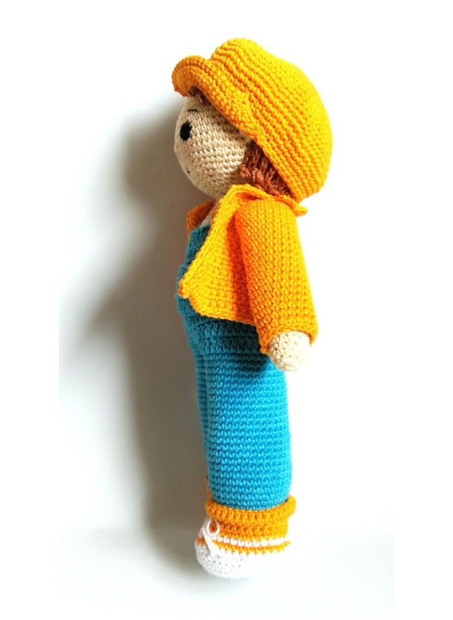 1mii 1MII Tom Soft Toy Doll 30 cms high | Handmade Crochet Amigurumi 100% Cotton Baby Safe Eco Friendly | Plush Cuddly Lovable for Babies Boys Girls Birthdays Gifts | Blue  - Image 3