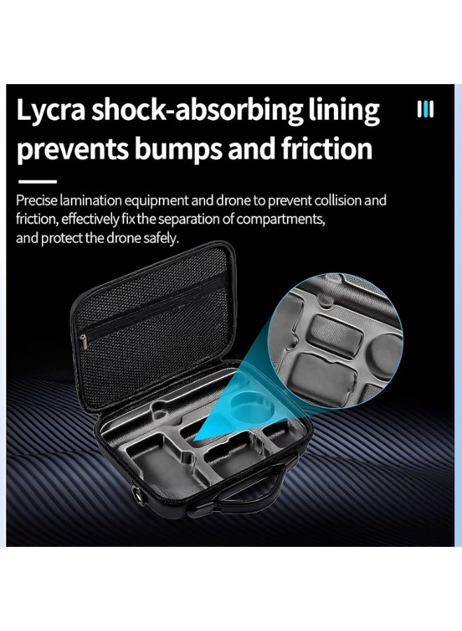 Shockproof & Travel-Friendly Carrying Case for DJI Osmo Action 5 Pro/Action 4 – Hard Shell Protective Bag with Accessories Storage, Dustproof & Sun-Resistant (Black) - Image 5