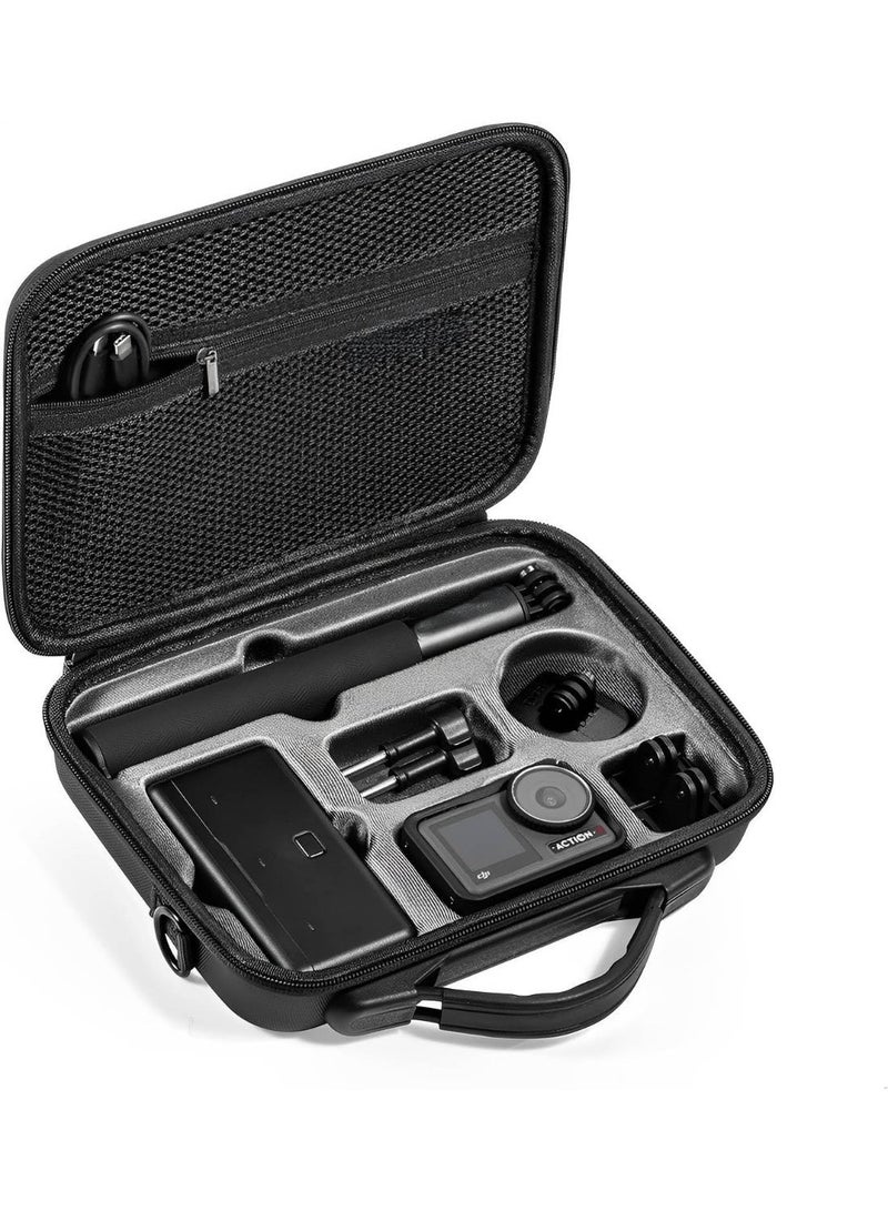 Shockproof & Travel-Friendly Carrying Case for DJI Osmo Action 5 Pro/Action 4 – Hard Shell Protective Bag with Accessories Storage, Dustproof & Sun-Resistant (Black) - Image 3