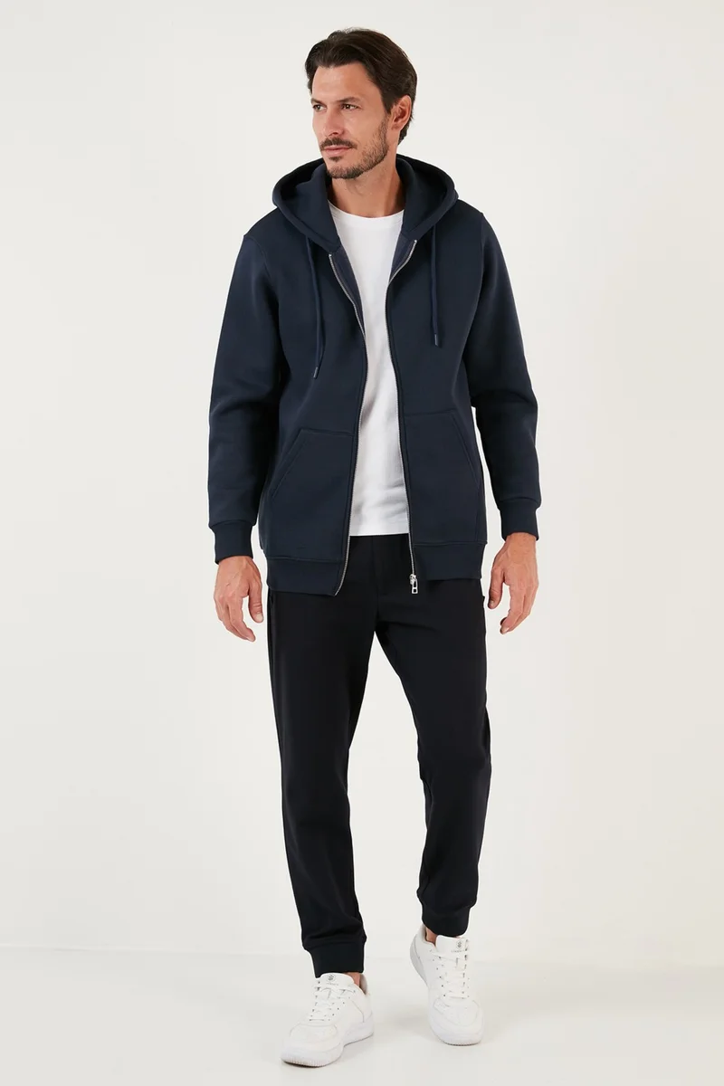 بوراتي Cotton Zippered Regular Fit Raised Sweat Men's Sweat 5905487