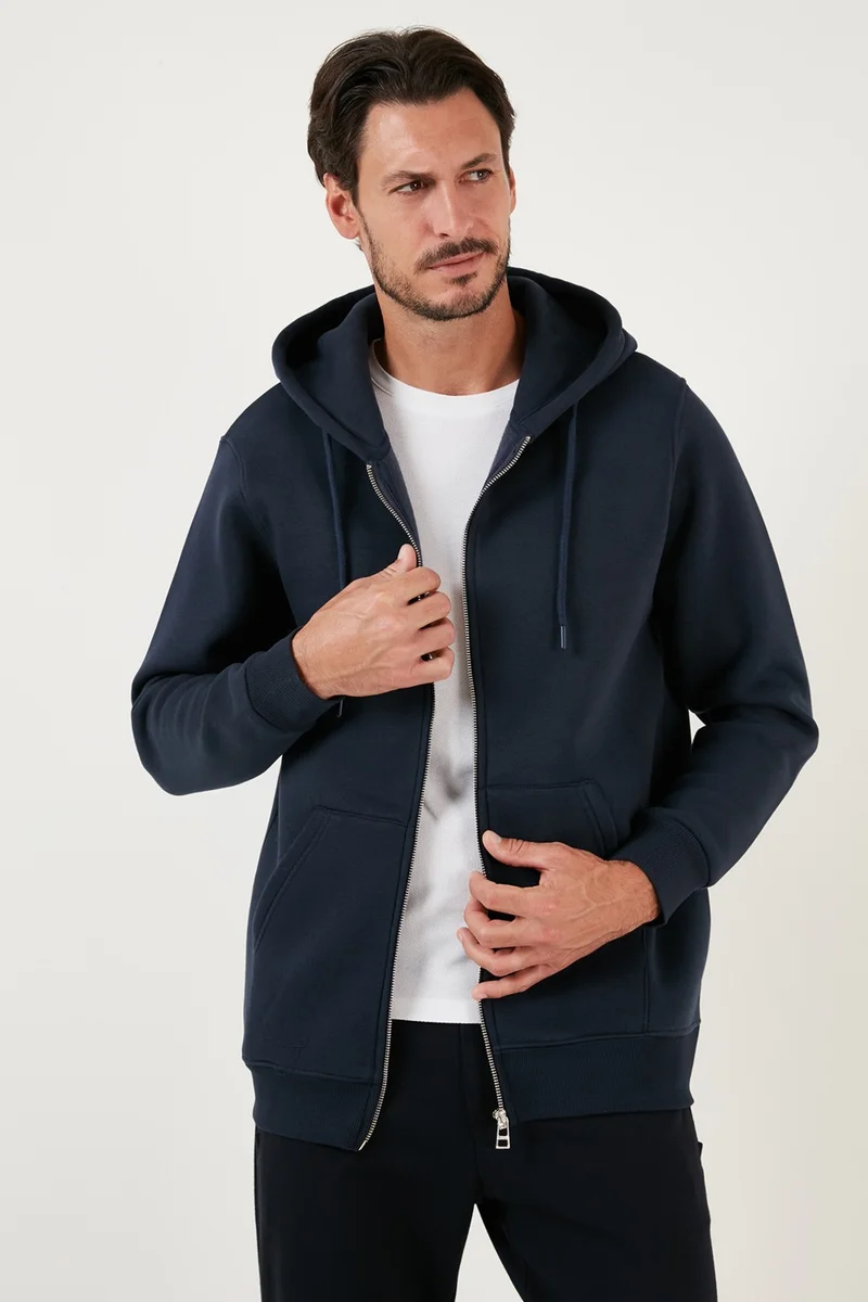 بوراتي Cotton Zippered Regular Fit Raised Sweat Men's Sweat 5905487