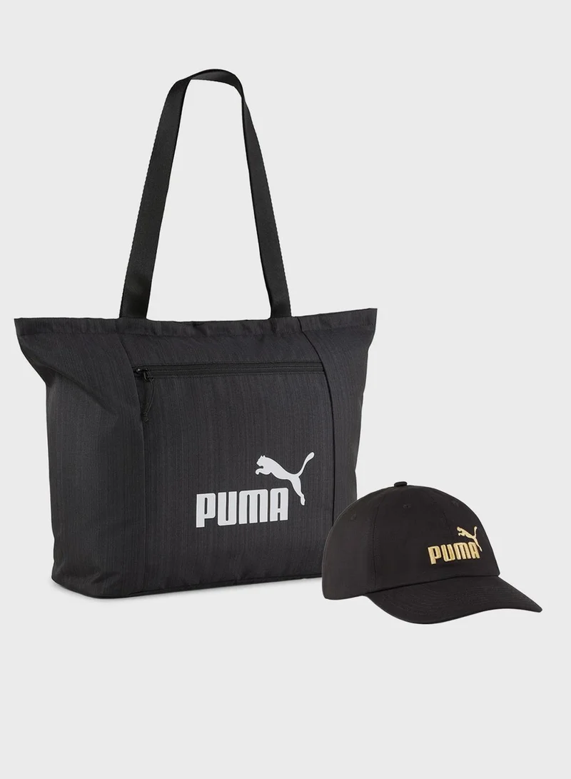 PUMA logo base tote with cap