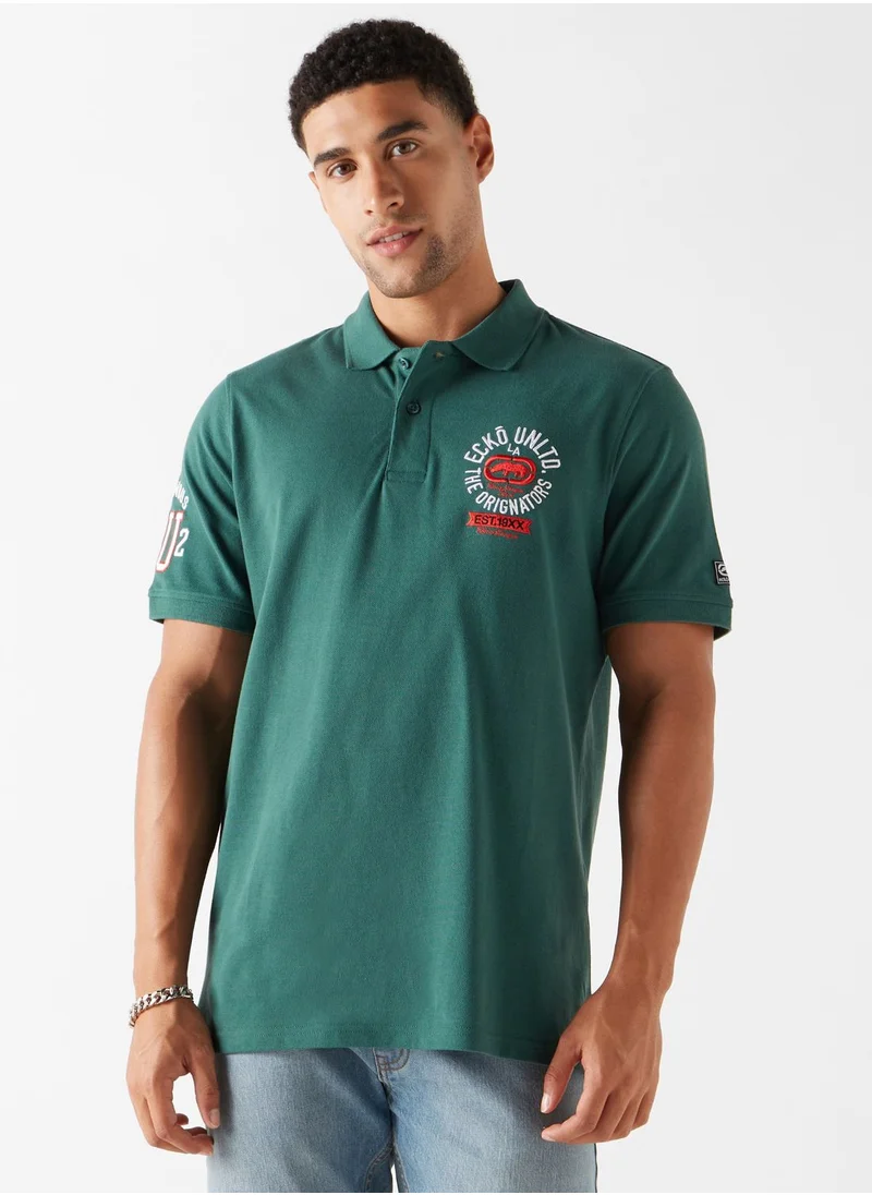 Ecko Unltd. Logo Print Collar Neck T-Shirt